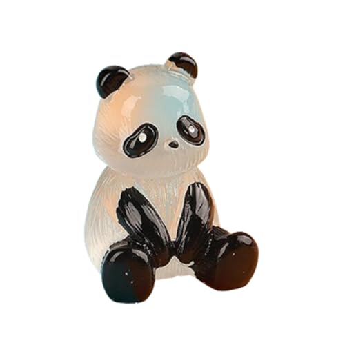 Suphyee Miniatur-Landschaftsdekoration mit süßen Tieren, winzige Glitzer-Harz-Pandas - Tragbare Tierfiguren,Panda-Figuren, exquisit, handbemalt, für Familie, Freunde, Kollegen von Suphyee