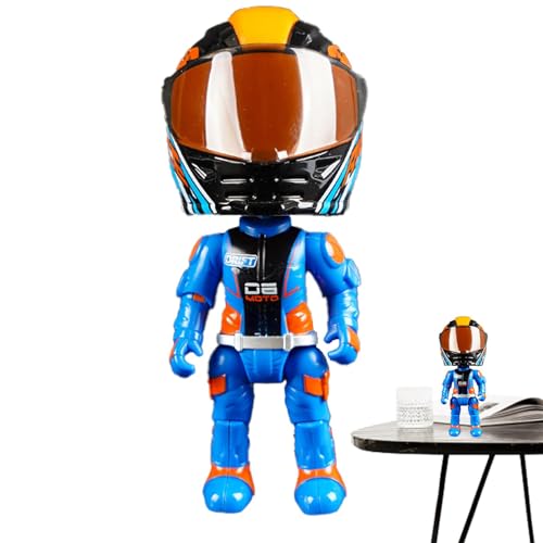 Suphyee Motorrad-Spielzeug verwandeln, Motorrad-Spielzeug mit verwandelnder Figur - Boy Toys Motorradmodell,3D-Q-Version-Sammelfiguren, Motorradfahrer-Transformationsspielzeug mit beweglichen Gelenken von Suphyee