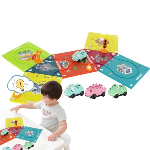 Suphyee Puzzle-Track-Auto-Spielset, Puzzle-Track-Play-Spielzeugfahrzeug | Lustiges Spielzeug zum Bauen von Eisenbahnwaggons,Entwicklungspädagogisches Eisenbahnwagen-Bauspielzeug für Mädchen und Kinder von Suphyee