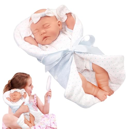 Suphyee Realistische wiedergeborene Puppe, wiedergeborene Kleinkindpuppen, Realistische Real-Life-Puppen, Sieht echt aus, Schlafpuppe, Wiedergeburtspuppe mit Schlafsack für, Mädchen, Kinder von Suphyee