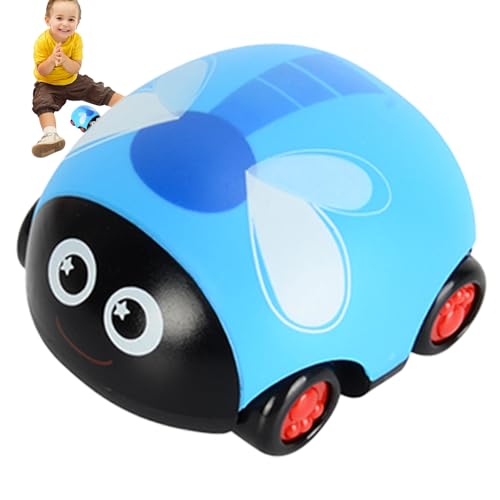 Suphyee Rückziehautos für Kinder,Rückziehautos mit Tieren - Reibungsbetriebenes Fahrzeug-Spielset für Kinder,Lustiges Cartoon-Marienkäfer-Rennfahrzeug-Set, Friction Power Kinderautos Spielzeug für von Suphyee