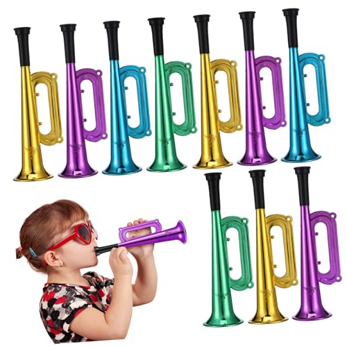 SUPVOX 10 Stück Teiliges Buntes Kunststoff Trompeten für Leichte Robuste Tröten mit zum Jubeln Feiern und Sicher und Einfach zu Halten SUPVOX 10 Stück Teiliges Buntes Kunststoff Trompeten für Leichte Robuste Tröten mit zum Jubeln Feiern und Sicher und Einfach zu Halten von Supvox