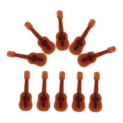 SUPVOX 10 Stück Teiliges Mini Gitarren Modell aus Resin Kreative Miniatur Musikinstrumente für Puppenhaus Dekorative Kleine Gitarre als DIY Hausdekor und Mini Figur für Miniatur SUPVOX 10 Stück Teiliges Mini Gitarren Modell aus Resin Kreative Miniatur Musikinstrumente für Puppenhaus Dekorative Kleine Gitarre als DIY Hausdekor und Mini Figur für Miniatur von Supvox