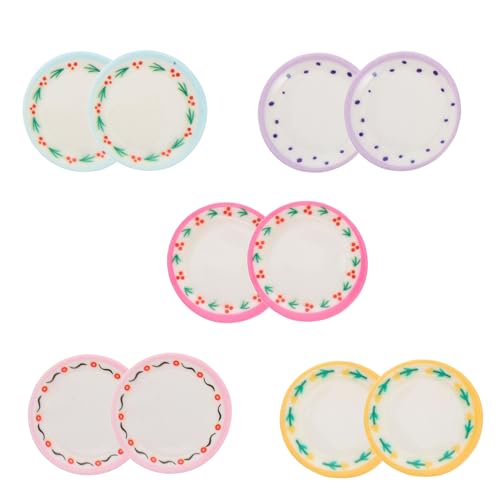 SUPVOX 10 Stück Teiliges Puppenhaus Miniatur Geschirrset mit Dekorativen Miniatur Tellern Detailreiches Puppenhaus Küchenzubehör für Fantasievolles und Realistische Essensszenen im Mini SUPVOX 10 Stück Teiliges Puppenhaus Miniatur Geschirrset mit Dekorativen Miniatur Tellern Detailreiches Puppenhaus Küchenzubehör für Fantasievolles und Realistische Essensszenen im Mini von Supvox