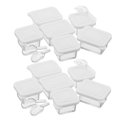 SUPVOX 12 Sätze Teiliges Miniatur Dollhouse Snackbox Transparente Kunststoff Aufbewahrungsbehälter mit Mini Löffel Realistische Puppenhaus Küchenzubehör Platzsparend Detailreich für SUPVOX 12 Sätze Teiliges Miniatur Dollhouse Snackbox Transparente Kunststoff Aufbewahrungsbehälter mit Mini Löffel Realistische Puppenhaus Küchenzubehör Platzsparend Detailreich für von Supvox