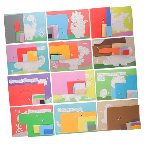 SUPVOX 12 Stück Dinosaurier Puzzle Sticker Bastelset DIY Tierpuzzle zur Feinmotorik Logisches Denken Vorschule Geschenk SUPVOX 12 Stück Dinosaurier Puzzle Sticker Bastelset DIY Tierpuzzle zur Feinmotorik Logisches Denken Vorschule Geschenk von Supvox