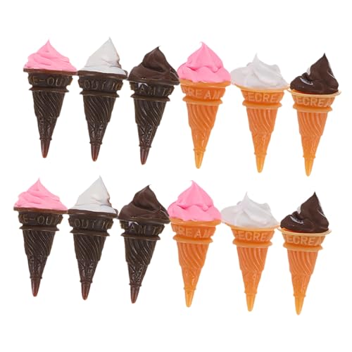 SUPVOX 12 Stück Teiliges Mini Eiscreme-dekor aus Resin Realistische Miniatur Eistüten für Puppenhaus Küchenzubehör Langlebige Mini Dessertfiguren Leicht zu Pflegen für Miniatur-szenen und SUPVOX 12 Stück Teiliges Mini Eiscreme-dekor aus Resin Realistische Miniatur Eistüten für Puppenhaus Küchenzubehör Langlebige Mini Dessertfiguren Leicht zu Pflegen für Miniatur-szenen und von Supvox