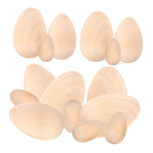 SUPVOX 15 Stück Teiliges aus Naturbelassenen Holzeiern Unbemalt und Robust zum Bemalen Basteln und Dekorieren zu Ostern für DIY Dekorationen im Haus und Garten SUPVOX 15 Stück Teiliges aus Naturbelassenen Holzeiern Unbemalt und Robust zum Bemalen Basteln und Dekorieren zu Ostern für DIY Dekorationen im Haus und Garten von Supvox