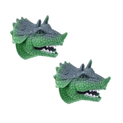 SUPVOX 2 STÜCK Dinosaurier Handpuppen TPR Plastik Triceratops Fingerpuppen für Rollenspiel Realistische Tierhandpuppen für Kreatives Grün SUPVOX 2 STÜCK Dinosaurier Handpuppen TPR Plastik Triceratops Fingerpuppen für Rollenspiel Realistische Tierhandpuppen für Kreatives Grün von Supvox
