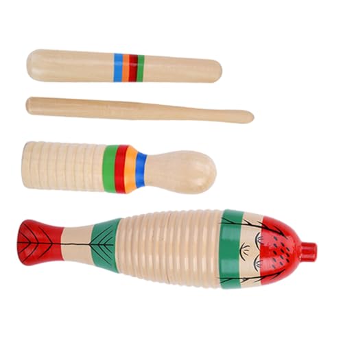 SUPVOX 2 Sätze Guiro Percussion Instrument aus Holz für Anfängerfreundlich Teiliges Musikspielzeug mit Sticks Langlebig und Sicher Buntes Design für Jungen und Mädchen Musikalischen SUPVOX 2 Sätze Guiro Percussion Instrument aus Holz für Anfängerfreundlich Teiliges Musikspielzeug mit Sticks Langlebig und Sicher Buntes Design für Jungen und Mädchen Musikalischen von Supvox