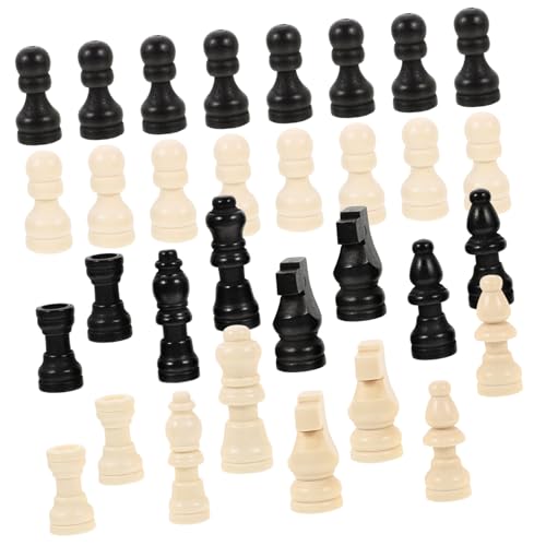 SUPVOX 2 Sätze Mini Schachfiguren Set aus Holz Kleine Schachsteine in Schwarz und Weiß Set Schachspiel Zubehör für Brettspiele als Ersatzstücke SUPVOX 2 Sätze Mini Schachfiguren Set aus Holz Kleine Schachsteine in Schwarz und Weiß Set Schachspiel Zubehör für Brettspiele als Ersatzstücke von Supvox