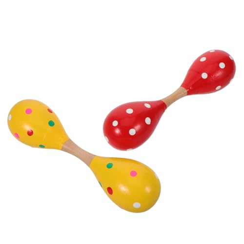 SUPVOX 2 Stück Doppelseitige Holz-Maracas Musikinstrumente für Frühkindliche Bildung Rhythmische Handpercussion Rasseln Shaker für Motorik Hörtraining SUPVOX 2 Stück Doppelseitige Holz-Maracas Musikinstrumente für Frühkindliche Bildung Rhythmische Handpercussion Rasseln Shaker für Motorik Hörtraining von Supvox