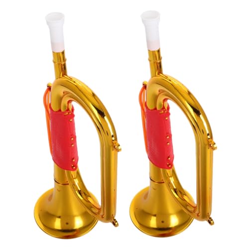 SUPVOX 2 Stück Goldene Kindertrompete Kunststoff Bugle Trompete für Bühne Spiele und Party Anfeuern Musikinstrument Fanfare Lärm Horn Requisiten SUPVOX 2 Stück Goldene Kindertrompete Kunststoff Bugle Trompete für Bühne Spiele und Party Anfeuern Musikinstrument Fanfare Lärm Horn Requisiten von Supvox