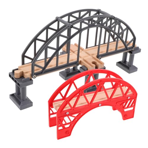 SUPVOX 2 Stück Holzeisenbahn Brücke mit Simulation Vielseitiges Zubehör für DIY Gleisverbindung Fördert Kreativität und Problemlösung für Pädagogisches Spiel SUPVOX 2 Stück Holzeisenbahn Brücke mit Simulation Vielseitiges Zubehör für DIY Gleisverbindung Fördert Kreativität und Problemlösung für Pädagogisches Spiel von Supvox