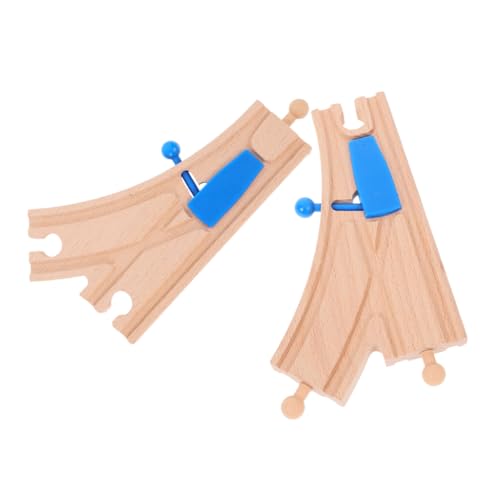 SUPVOX 2 Stück Holzeisenbahn Schienen Set Teilig mit Gebogenem Weichenstück Kompatibel mit Großen Holzbahn Marken Vielseitiges Gleis Layout für Kleinkinder Kreativität und Kognitiven SUPVOX 2 Stück Holzeisenbahn Schienen Set Teilig mit Gebogenem Weichenstück Kompatibel mit Großen Holzbahn Marken Vielseitiges Gleis Layout für Kleinkinder Kreativität und Kognitiven von Supvox