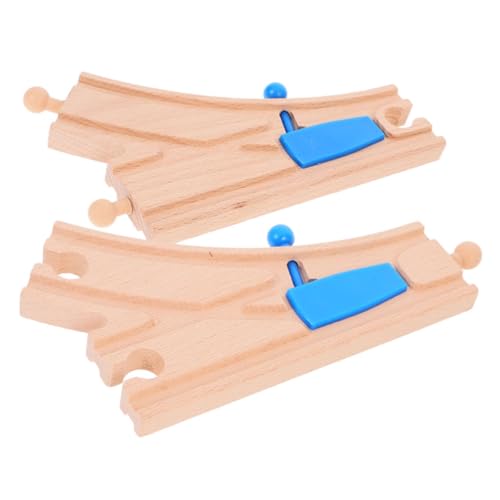 SUPVOX 2 Stück Holzeisenbahn Weiche Set mit Gebogenem Gleis aus Sicherem Holz für DIY Streckenlayout Vielseitig Kombinierbar Kompatibel mit Holz Zugspielzeug SUPVOX 2 Stück Holzeisenbahn Weiche Set mit Gebogenem Gleis aus Sicherem Holz für DIY Streckenlayout Vielseitig Kombinierbar Kompatibel mit Holz Zugspielzeug von Supvox