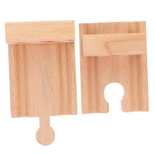 SUPVOX 2 Stück Teiliges Holzschienen Zubehör Robustes Sicheres Zubehör für Holzeisenbahn Fördert Feinmotorik und Kreatives Kompatibel mit Meisten Holzbahn Sets Naturbelassenes SUPVOX 2 Stück Teiliges Holzschienen Zubehör Robustes Sicheres Zubehör für Holzeisenbahn Fördert Feinmotorik und Kreatives Kompatibel mit Meisten Holzbahn Sets Naturbelassenes von Supvox