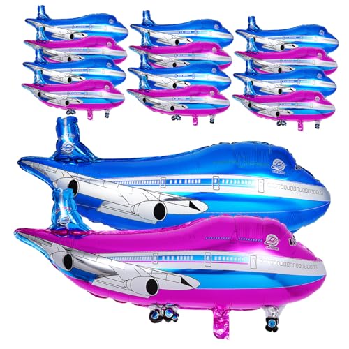 SUPVOX 20 Stück Teiliges Flugzeug Folienballon Leichte Aluminiumfolie Einfach Aufblasbar mit Luft oder Helium Blaue und Rosa Partydeko für Geburtstagsfeiern Themen Vielseitig Einsetzbar SUPVOX 20 Stück Teiliges Flugzeug Folienballon Leichte Aluminiumfolie Einfach Aufblasbar mit Luft oder Helium Blaue und Rosa Partydeko für Geburtstagsfeiern Themen Vielseitig Einsetzbar von Supvox
