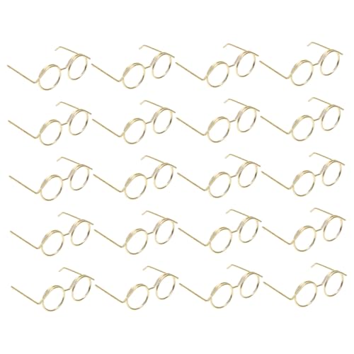 SUPVOX 20 Stück Teiliges Mini Metallbrillen für Puppenhaus Zubehör Goldfarbene Runde Rahmen ohne Gläser Leichte Puppenbrillen Requisiten zum Ankleiden DIY Bastelzubehör für SUPVOX 20 Stück Teiliges Mini Metallbrillen für Puppenhaus Zubehör Goldfarbene Runde Rahmen ohne Gläser Leichte Puppenbrillen Requisiten zum Ankleiden DIY Bastelzubehör für von Supvox