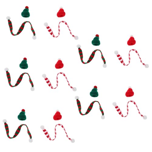 SUPVOX 20 Stück Teiliges Mini weihnachtsmützen Schals Set Kleine Puppenhaus deko Rote und Grüne Mini schals Vielseitige Weihnachtsdekoration für Flaschen Basteln und Festtagsaccessoires SUPVOX 20 Stück Teiliges Mini weihnachtsmützen Schals Set Kleine Puppenhaus deko Rote und Grüne Mini schals Vielseitige Weihnachtsdekoration für Flaschen Basteln und Festtagsaccessoires von Supvox