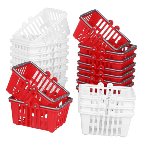 SUPVOX 20 Stück Teiliges Miniatur Supermarkt Körbe aus Kunststoff Kleine Realistische Einkaufskörbe in Rot und Weiß Kindgerechtes für Puppenhaus Deko und Rollenspiele SUPVOX 20 Stück Teiliges Miniatur Supermarkt Körbe aus Kunststoff Kleine Realistische Einkaufskörbe in Rot und Weiß Kindgerechtes für Puppenhaus Deko und Rollenspiele von Supvox