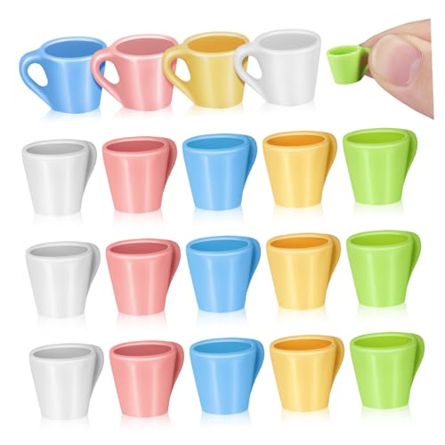 SUPVOX 20 Stück Teiliges Miniatur Tassen Realistische Puppenhaus Deko Langlebige Mini Becher aus Hochwertigem Material für Miniaturgeschirr und Stranddeko Farbenfrohe Kleine Tassen für SUPVOX 20 Stück Teiliges Miniatur Tassen Realistische Puppenhaus Deko Langlebige Mini Becher aus Hochwertigem Material für Miniaturgeschirr und Stranddeko Farbenfrohe Kleine Tassen für von Supvox