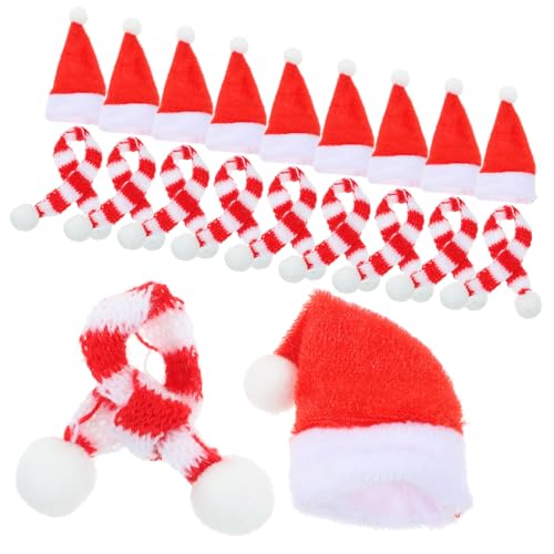 SUPVOX 20 Stück Teiliges Miniatur Weihnachtsmütze und Strickschal aus Weichem Handgefertigte Puppen Deko für Weihnachtsfeiern Spielbegleiter Kreative Mini Weihnachtsdekoration SUPVOX 20 Stück Teiliges Miniatur Weihnachtsmütze und Strickschal aus Weichem Handgefertigte Puppen Deko für Weihnachtsfeiern Spielbegleiter Kreative Mini Weihnachtsdekoration von Supvox