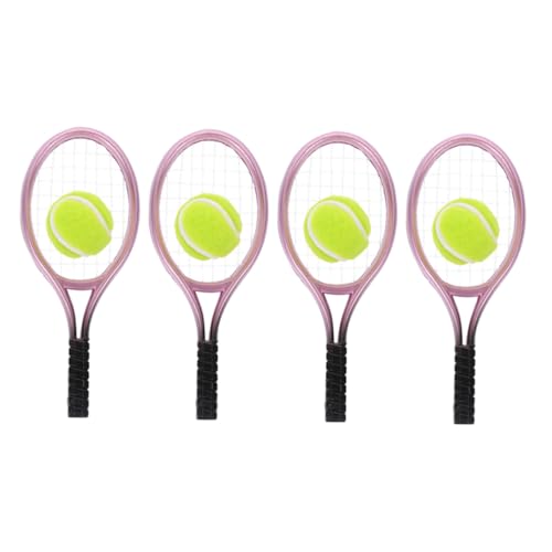 SUPVOX 4 Sätze Mini Tennis Racket Set Miniatur Tennisbälle Puppenhaus Zubehör Detailreiche Mini Sportausrüstung für Motorik und Spielspaß SUPVOX 4 Sätze Mini Tennis Racket Set Miniatur Tennisbälle Puppenhaus Zubehör Detailreiche Mini Sportausrüstung für Motorik und Spielspaß von Supvox