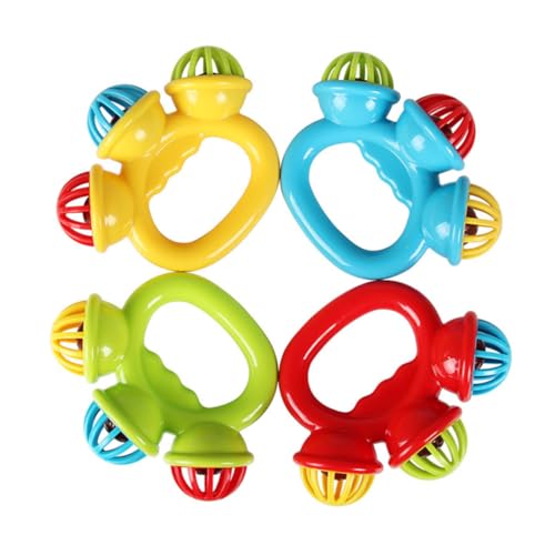 SUPVOX 4 Stück Teiliges Handglöckchen für Bunte Rassel Pädagogisches Musikspielzeug für Junge Mädchen Fördert Rhythmusgefühl und Farberkennung Geeignet für Junge Mädchen Zufällige Farbe SUPVOX 4 Stück Teiliges Handglöckchen für Bunte Rassel Pädagogisches Musikspielzeug für Junge Mädchen Fördert Rhythmusgefühl und Farberkennung Geeignet für Junge Mädchen Zufällige Farbe von Supvox