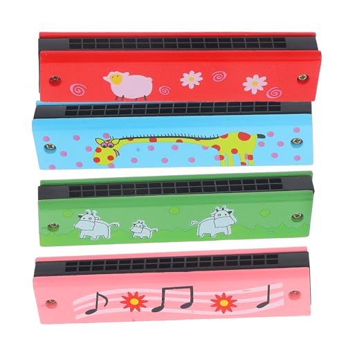 SUPVOX 4 Stück Teiliges Holzmundharmonika Diatonisch Tragbar Kinderinstrument Musikspielzeug für Anfänger Jungen Mädchen SUPVOX 4 Stück Teiliges Holzmundharmonika Diatonisch Tragbar Kinderinstrument Musikspielzeug für Anfänger Jungen Mädchen von Supvox