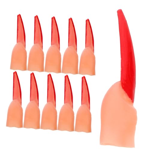 SUPVOX 40 Stück Realistische Halloween Hexenfinger mit Langen Nägeln Sichere Kunststoff-fingerspitzen Lesezeiger und Gruselige Cosplay-Requisiten für Party und Verkleidung SUPVOX 40 Stück Realistische Halloween Hexenfinger mit Langen Nägeln Sichere Kunststoff-fingerspitzen Lesezeiger und Gruselige Cosplay-Requisiten für Party und Verkleidung von Supvox