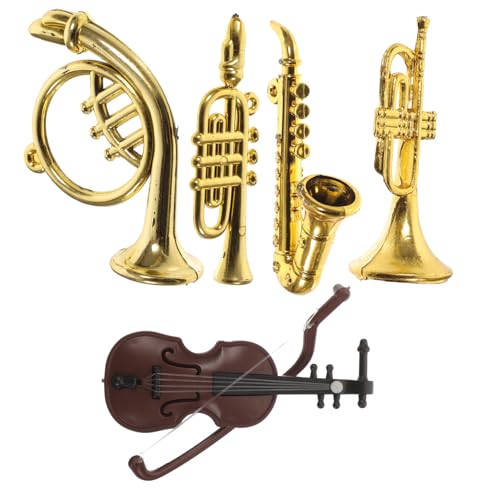 SUPVOX 5 Stück Puppenhaus Zubehör Kleine Blasinstrumente Detailreiche Puppenhaus Dekoration für Kreative Miniaturen Spielzeuge SUPVOX 5 Stück Puppenhaus Zubehör Kleine Blasinstrumente Detailreiche Puppenhaus Dekoration für Kreative Miniaturen Spielzeuge von Supvox