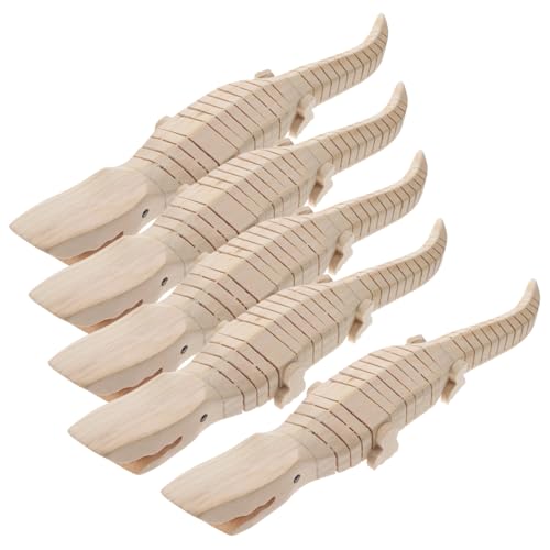 SUPVOX 5 Stück Teiliges Holz krokodilmodell zum Bemalen Kleines DIY Pädagogisch Wertvoll Handliches Holzmodell für Schüler Kreatives Bastelset für Spaß und Lernen SUPVOX 5 Stück Teiliges Holz krokodilmodell zum Bemalen Kleines DIY Pädagogisch Wertvoll Handliches Holzmodell für Schüler Kreatives Bastelset für Spaß und Lernen von Supvox