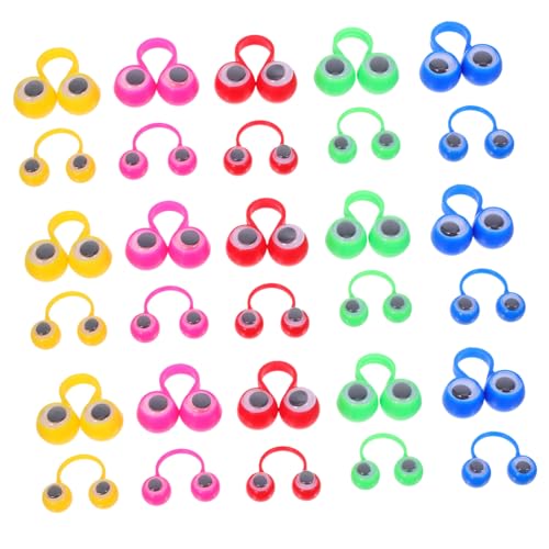 SUPVOX 50 Stück Teiliges Bunte Augen Ringe Fingerpuppen für Halloween Party Mitgebsel Reise Fördert Handkoordination und Kreatives SUPVOX 50 Stück Teiliges Bunte Augen Ringe Fingerpuppen für Halloween Party Mitgebsel Reise Fördert Handkoordination und Kreatives von Supvox