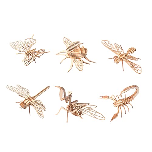 SUPVOX 6 Stück Teiliges Holzpuzzle Insekten Tiere DIY Holzbaukasten Umweltfreundlich Sicher für Kreatives Lernspielzeug mit Glatter Oberfläche und Abgerundeten Kanten SUPVOX 6 Stück Teiliges Holzpuzzle Insekten Tiere DIY Holzbaukasten Umweltfreundlich Sicher für Kreatives Lernspielzeug mit Glatter Oberfläche und Abgerundeten Kanten von Supvox