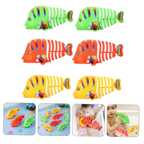 SUPVOX 6 Stück Teiliges Wind up Fischspielzeug aus Sicherem Kunststoff Interaktives Schwingendes Wasserspielzeug für Badewanne und Pool Bunte Cartoon Fische zur Motorischen von Kindern SUPVOX 6 Stück Teiliges Wind up Fischspielzeug aus Sicherem Kunststoff Interaktives Schwingendes Wasserspielzeug für Badewanne und Pool Bunte Cartoon Fische zur Motorischen von Kindern von Supvox