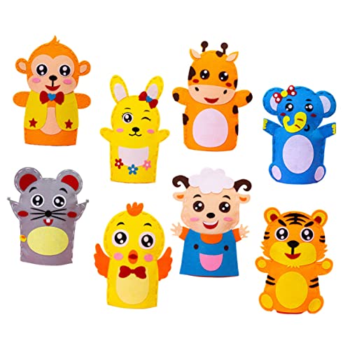 SUPVOX 8 Stück Teiliges DIY Handpuppen Bastelset aus Ungiftigem Vliesstoff Kreatives Cartoon Nähmaterial zur Frühkindlicher Entwicklung Lernspielzeug für Jungen und Mädchen SUPVOX 8 Stück Teiliges DIY Handpuppen Bastelset aus Ungiftigem Vliesstoff Kreatives Cartoon Nähmaterial zur Frühkindlicher Entwicklung Lernspielzeug für Jungen und Mädchen von Supvox