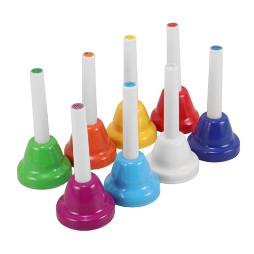 SUPVOX 8 Stück Teiliges Diatonisches Handglocken Set Noten Musikinstrument für Musizieren Musiklernen und Kreativen Spiel Stabiles Percussion Instrument für Schule Familie und SUPVOX 8 Stück Teiliges Diatonisches Handglocken Set Noten Musikinstrument für Musizieren Musiklernen und Kreativen Spiel Stabiles Percussion Instrument für Schule Familie und von Supvox