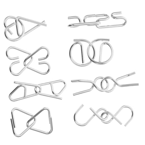 SUPVOX 8 Stück Teiliges Metall Gehirntrainer Knobelspiel Chinesischer Stil Langlebiges Denkspiel für Erwachsene und Fördert Konzentration und Logisches Tragbares Puzzle Steckspiel SUPVOX 8 Stück Teiliges Metall Gehirntrainer Knobelspiel Chinesischer Stil Langlebiges Denkspiel für Erwachsene und Fördert Konzentration und Logisches Tragbares Puzzle Steckspiel von Supvox