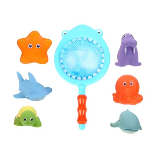 SUPVOX Badespielzeug Bunte Wasser Tiere mit Netz Leichtes Wasserspielzeug für Junge Mädchen Ab Monate Sicherer Ungiftiger Kunststoff für Bad und Outdoor Angelspaß SUPVOX Badespielzeug Bunte Wasser Tiere mit Netz Leichtes Wasserspielzeug für Junge Mädchen Ab Monate Sicherer Ungiftiger Kunststoff für Bad und Outdoor Angelspaß von Supvox
