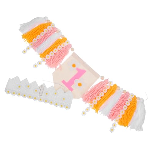 SUPVOX Boho Hochstuhl-banner mit Daisy-motiv Wiederverwendbare Geburtstagskrone und Quasten Blumige Partydekoration für Junge Mädchen Ersten Geburtstag Vielseitiges für SUPVOX Boho Hochstuhl-banner mit Daisy-motiv Wiederverwendbare Geburtstagskrone und Quasten Blumige Partydekoration für Junge Mädchen Ersten Geburtstag Vielseitiges für von Supvox