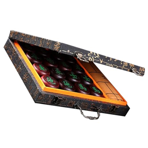 SUPVOX Chinesisches Schachset aus Holz Langlebiges Material Klappbares Schachbrett Sichere Kanten für Erwachsene und Familien Faltbarem Leder Schachmatte für Spielspaß Zuhause SUPVOX Chinesisches Schachset aus Holz Langlebiges Material Klappbares Schachbrett Sichere Kanten für Erwachsene und Familien Faltbarem Leder Schachmatte für Spielspaß Zuhause von Supvox