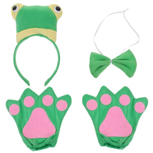 SUPVOX Frosch Kostüm Teilig mit Frosch Stirnband Schleife und Handschuhen Cartoon Tier Verkleidung für Kindergarten Zoo Party Dschungel Motto Jungen und Mädchen Fasching Accessoire SUPVOX Frosch Kostüm Teilig mit Frosch Stirnband Schleife und Handschuhen Cartoon Tier Verkleidung für Kindergarten Zoo Party Dschungel Motto Jungen und Mädchen Fasching Accessoire von Supvox