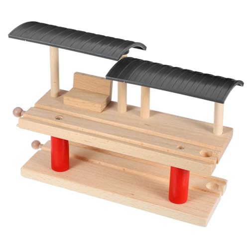 SUPVOX Holzeisenbahn Spielset Holzbahn Station Plattform Modell Sicher Leicht Tragbar für Kreative Eisenbahn Szenenbau SUPVOX Holzeisenbahn Spielset Holzbahn Station Plattform Modell Sicher Leicht Tragbar für Kreative Eisenbahn Szenenbau von Supvox