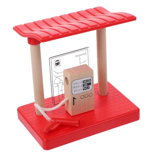 SUPVOX Holzeisenbahn Zubehör Gas Station Bausatz Langlebiges Holzspielzeug für Eisenbahn Szenenbau und Kreatives SUPVOX Holzeisenbahn Zubehör Gas Station Bausatz Langlebiges Holzspielzeug für Eisenbahn Szenenbau und Kreatives von Supvox