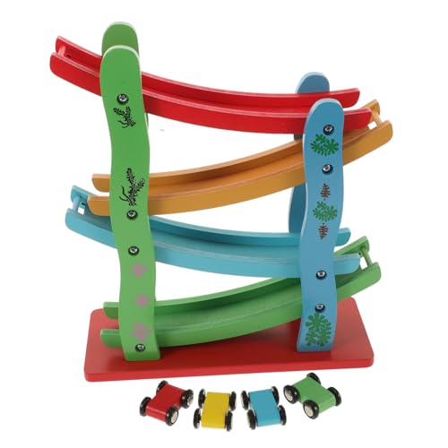 SUPVOX Holzspielzeug Vierlagige Rennbahn Rutschbahn mit Glider Funktion Hand Auge Koordination für Jungen und Mädchen Ab Jahren SUPVOX Holzspielzeug Vierlagige Rennbahn Rutschbahn mit Glider Funktion Hand Auge Koordination für Jungen und Mädchen Ab Jahren von Supvox