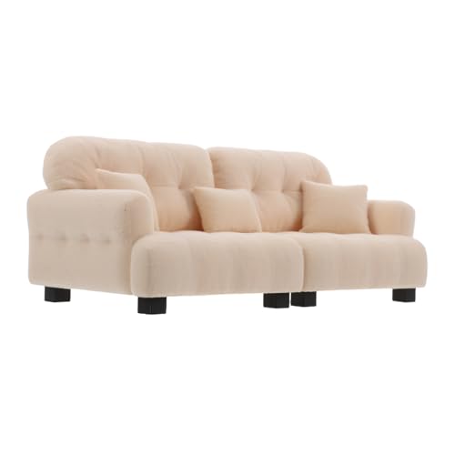 SUPVOX Maßstab Plüsch Mini Couch mit Kissen Weiche Puppenhaus Möbel Kleine Einrichtung für Kreatives Rollenspiel und Sammler Passend für Kleine Puppenhäuser SUPVOX Maßstab Plüsch Mini Couch mit Kissen Weiche Puppenhaus Möbel Kleine Einrichtung für Kreatives Rollenspiel und Sammler Passend für Kleine Puppenhäuser von Supvox