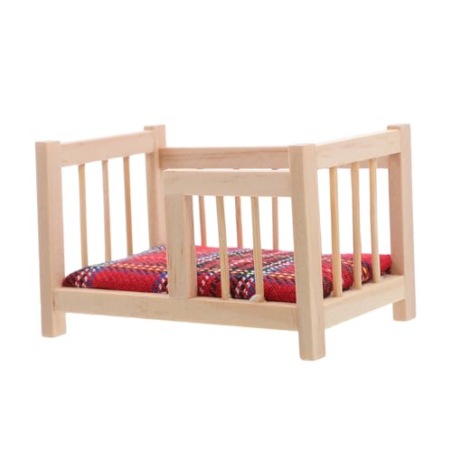 SUPVOX Miniatur Puppenhaus Babybett Holz mit Matratze Detailgetreues Puppenhaus Schlafzimmer Zubehör Stabiles Miniaturbett für Kreative Dekoration und Fotografie Stilvolles Puppenmöbel SUPVOX Miniatur Puppenhaus Babybett Holz mit Matratze Detailgetreues Puppenhaus Schlafzimmer Zubehör Stabiles Miniaturbett für Kreative Dekoration und Fotografie Stilvolles Puppenmöbel von Supvox