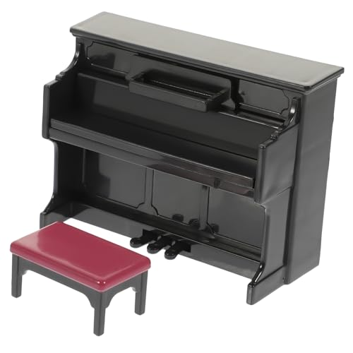 SUPVOX Puppenhaus Miniatur Klavier Modell Mini Flügel Kunststoff Schwarz mit Hocker und Notenständer Dekoration Puppenmöbel für Fotorequisiten und Miniaturen SUPVOX Puppenhaus Miniatur Klavier Modell Mini Flügel Kunststoff Schwarz mit Hocker und Notenständer Dekoration Puppenmöbel für Fotorequisiten und Miniaturen von Supvox