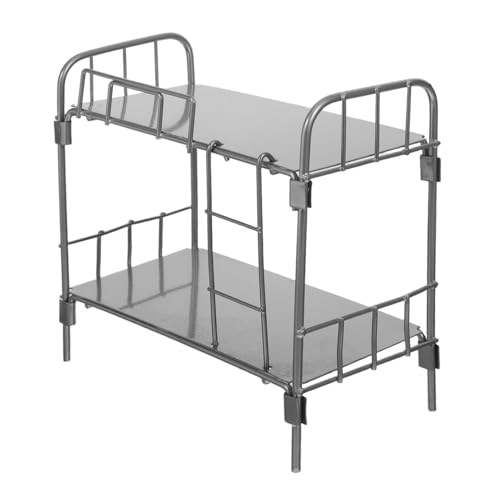 SUPVOX Puppenhaus Möbel Silber Realistisches Doppelstockbett für Kleine Puppen Spielerisches Zubehör Kreativität und Feinmotorik Kompatibel mit Puppenhaus Schlafzimmer SUPVOX Puppenhaus Möbel Silber Realistisches Doppelstockbett für Kleine Puppen Spielerisches Zubehör Kreativität und Feinmotorik Kompatibel mit Puppenhaus Schlafzimmer von Supvox